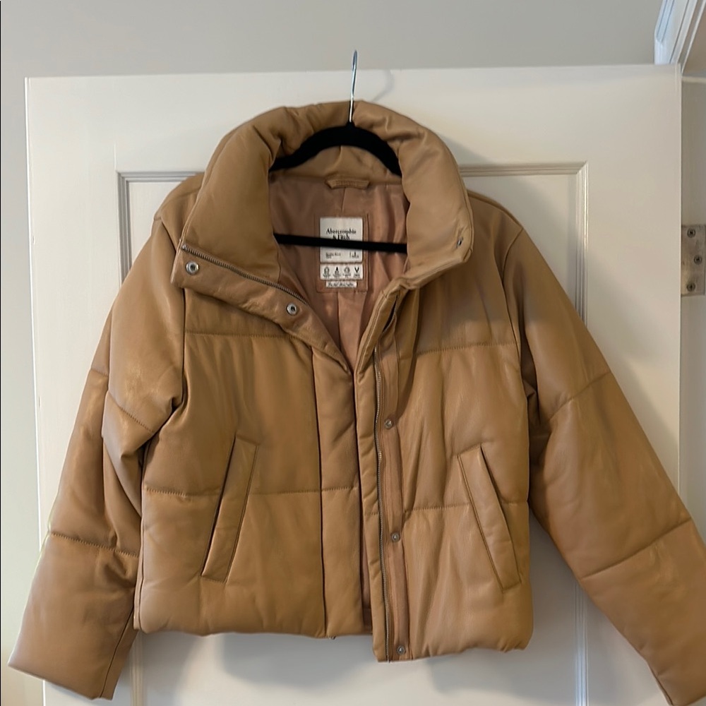 Abercrombie Vegan Leather Mini Puffer